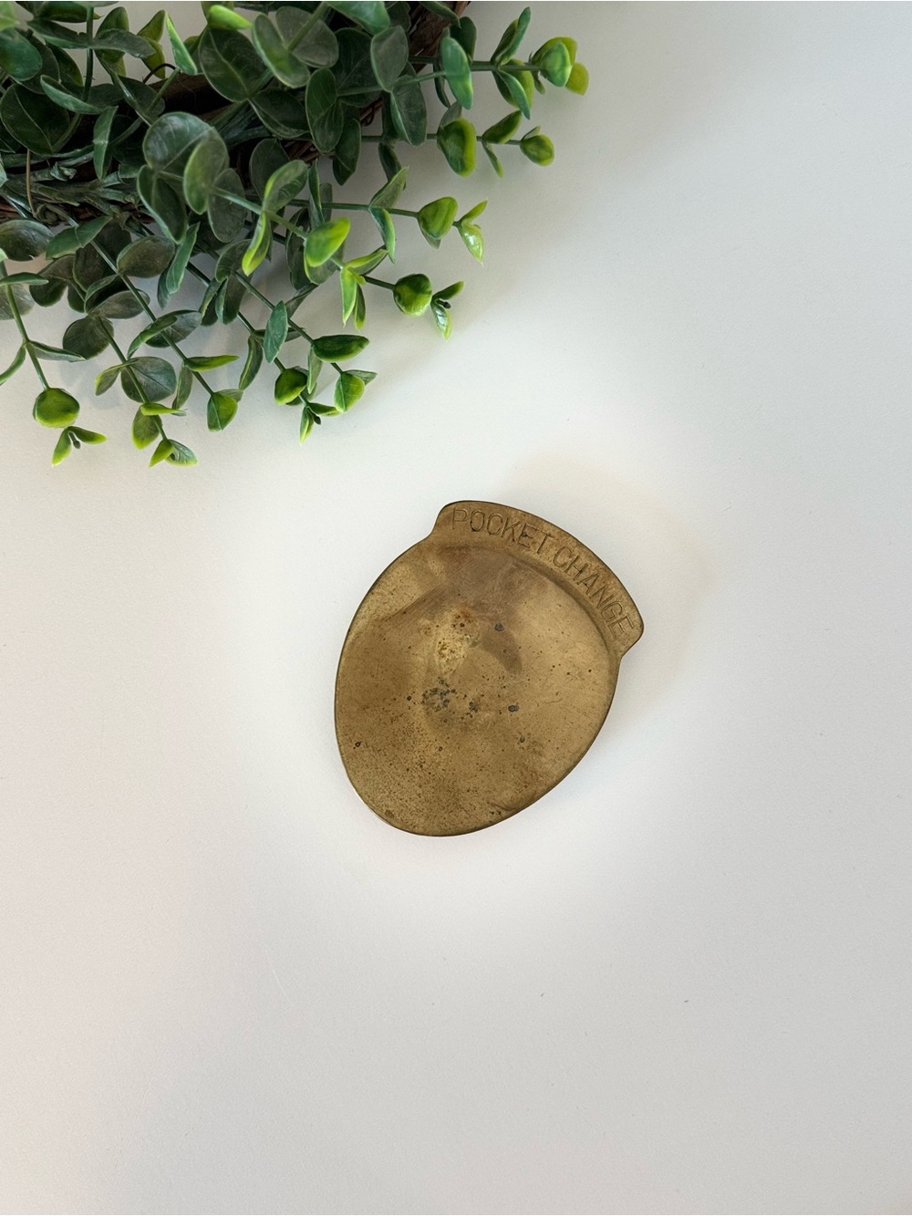 Vintage Brass Coin Tray/Catchall Trinket Dish